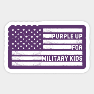 VINTAGE PURPLE UP FOR MILITARY KIDS Sticker